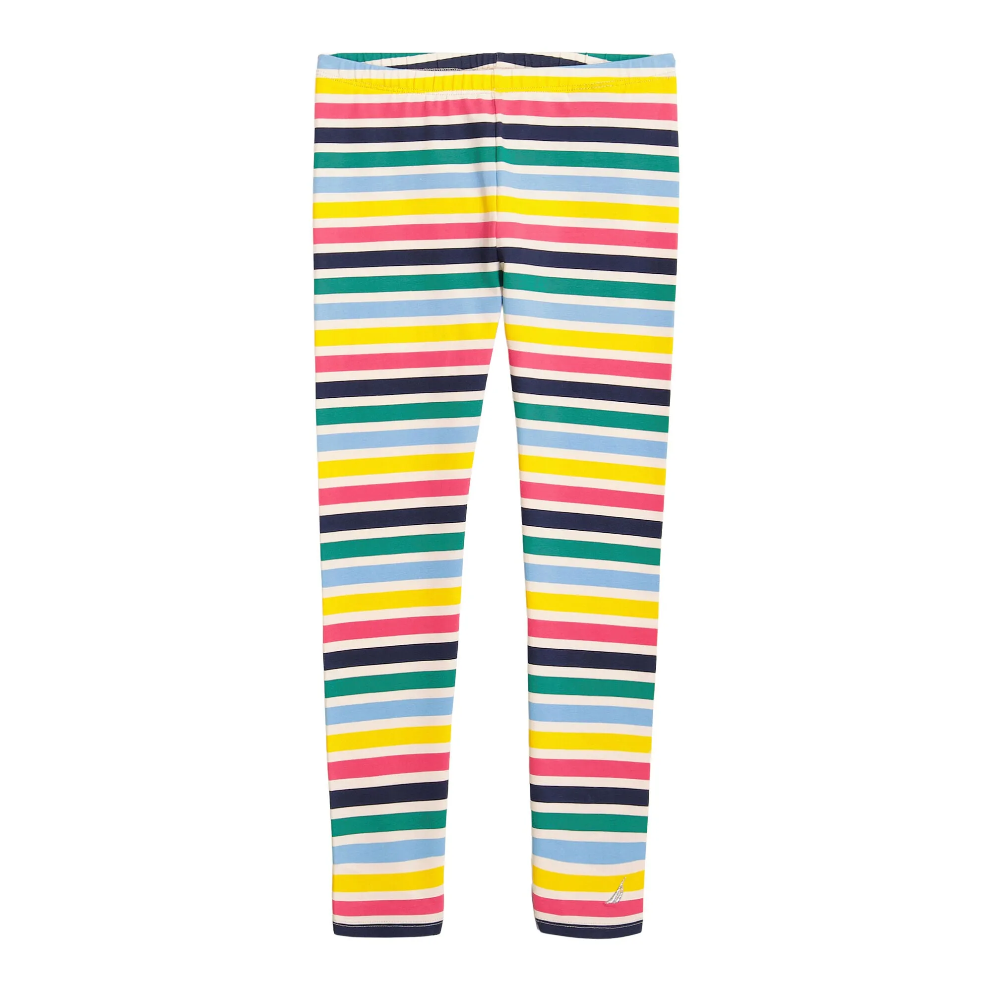 Nautica Girls' Roadmap Striped Legging (7-16) White Cap Nautica