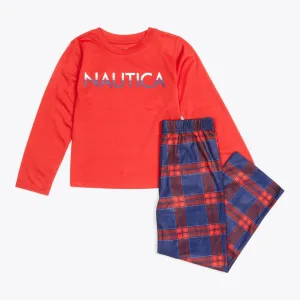 Nautica Kid's Family Plaid Pajama Pant Set Admiral Blue Nautica