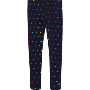 Nautica Little Girls' Heart Legging (4-6X) Navy Nautica
