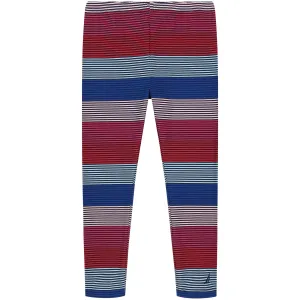 Nautica Little Girls' Striped Legging (4-6X) Navy Nautica