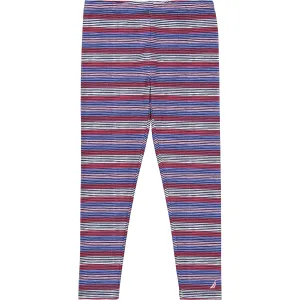 Nautica Little Girls' Wave-Striped Legging (4-6X) Navy Nautica