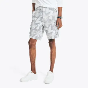 Nautica Men's 8.5" Printed Cargo Short Stellar Blue Heather Nautica