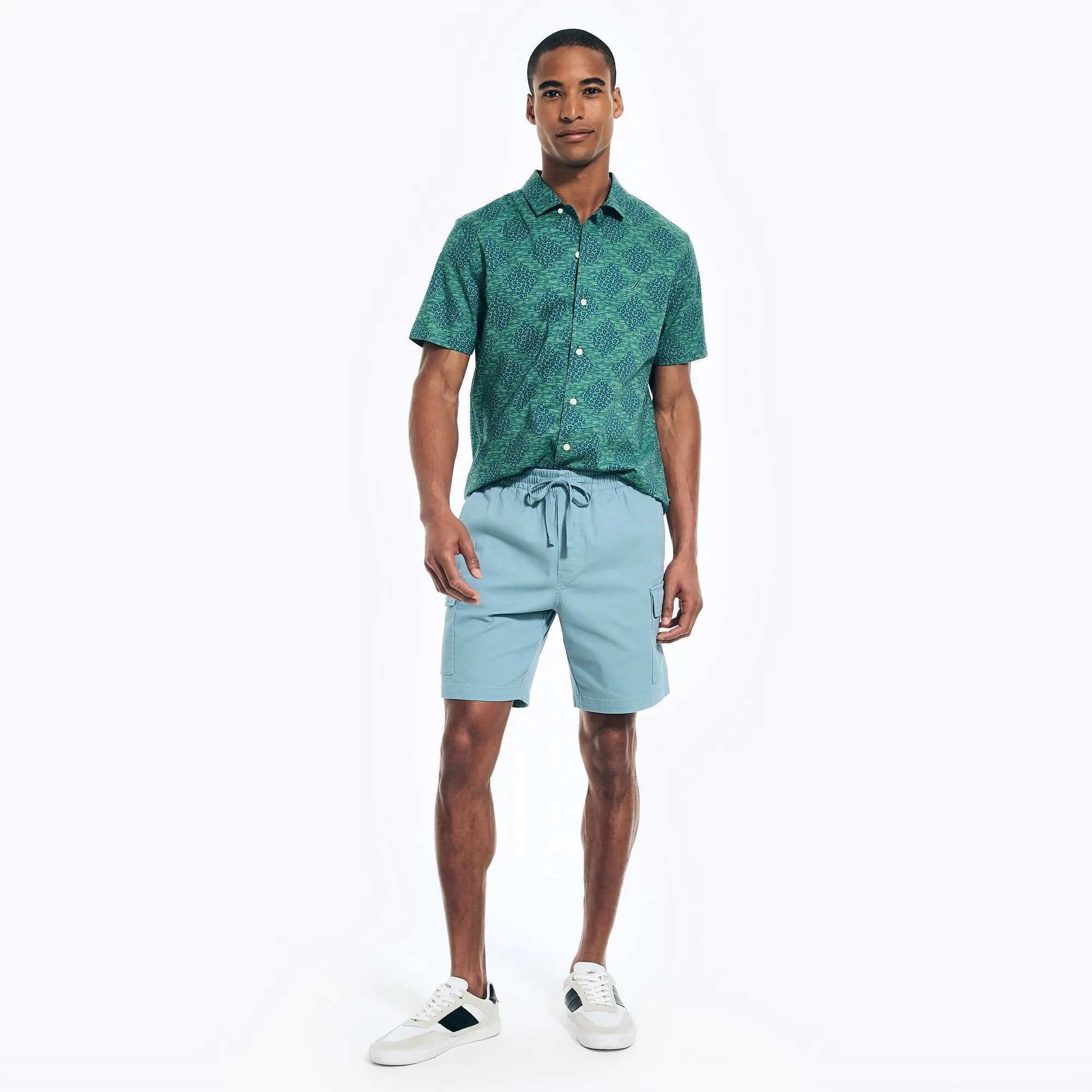 Nautica Men's 8" Pull-On Boardwalk Cargo Short Aquasplash Nautica