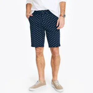 Nautica Men's 9.5" Printed Deck Short Navy Nautica