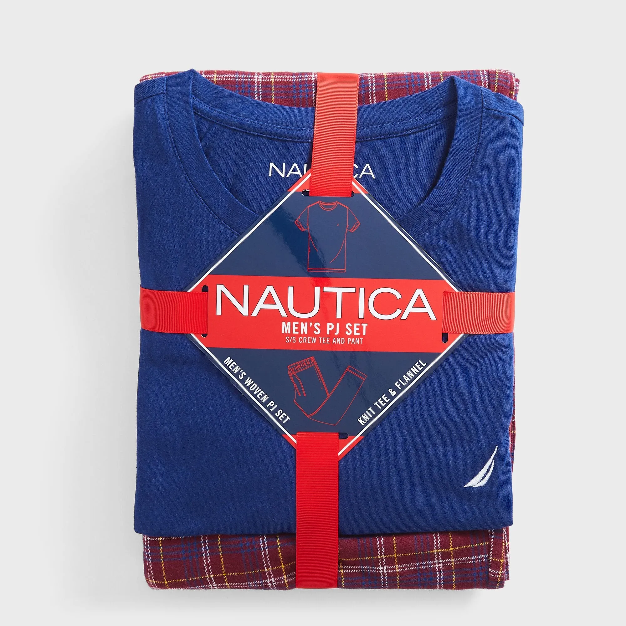 Nautica Men's Flannel Pajama Pant Set Blue Depths Nautica