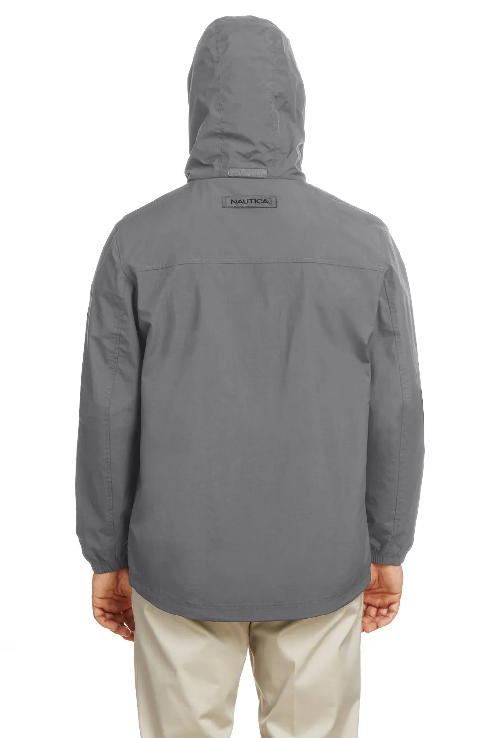 Nautica Mens Voyage Water Resistant Full Zip Hooded Jacket - Graphite Grey  BEST on sale Clothing Nautica