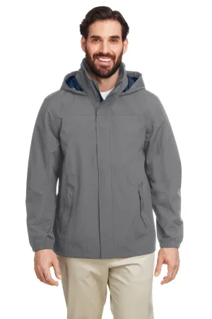 Nautica Mens Voyage Water Resistant Full Zip Hooded Jacket - Graphite Grey  BEST on sale Clothing Nautica