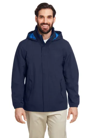 Nautica Mens Voyage Water Resistant Full Zip Hooded Jacket - Navy Blue  BEST on sale Clothing Nautica