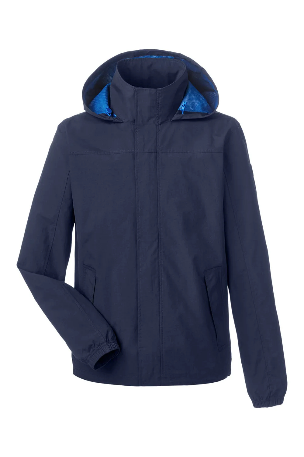 Nautica Mens Voyage Water Resistant Full Zip Hooded Jacket - Navy Blue  BEST on sale Clothing Nautica