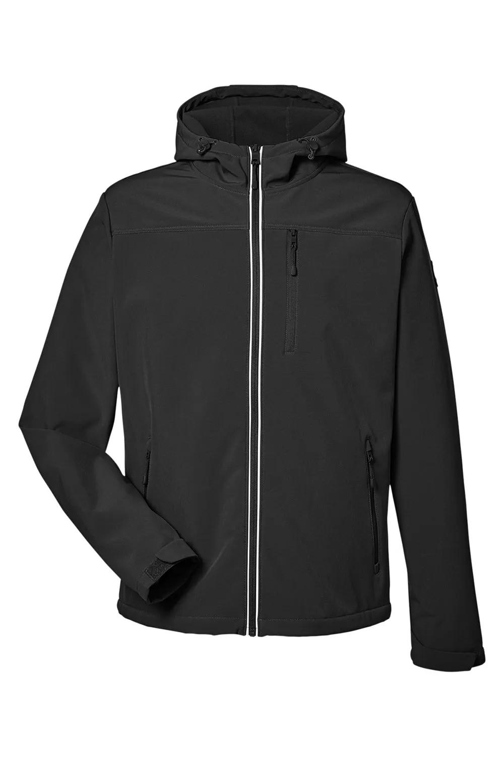 Nautica Mens Wavestorm Wind & Water Resistant Full Zip Hooded Jacket - Black  BEST on sale Clothing Nautica