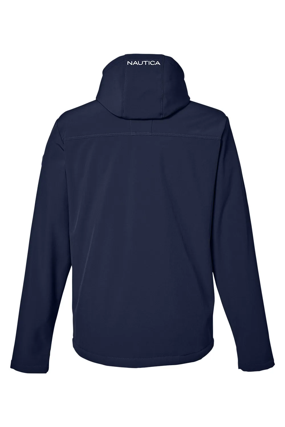 Nautica Mens Wavestorm Wind & Water Resistant Full Zip Hooded Jacket - Navy Blue