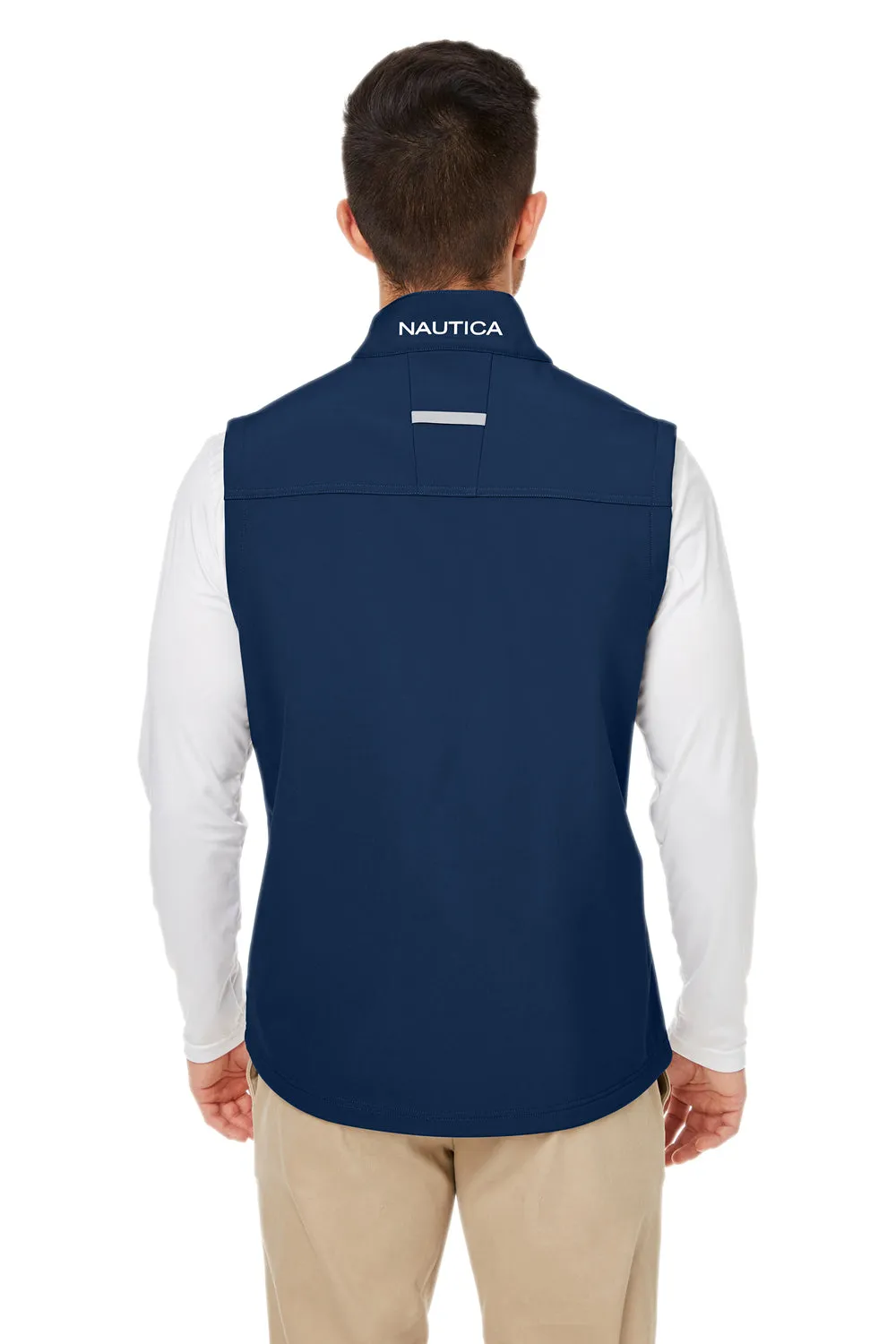 Nautica Mens Wavestorm Wind & Water Resistant Full Zip Vest - Navy Blue  BEST on sale Clothing Nautica