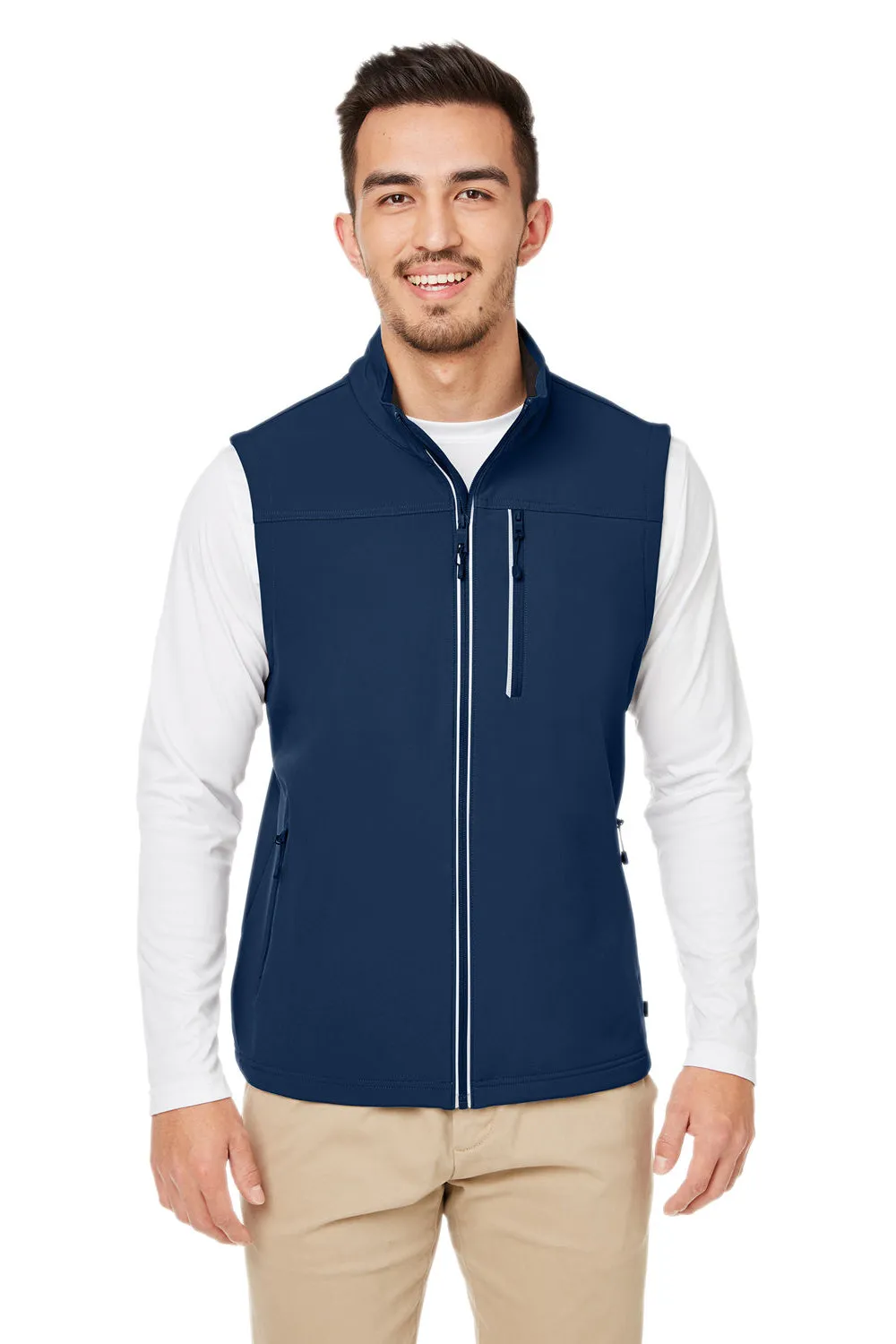 Nautica Mens Wavestorm Wind & Water Resistant Full Zip Vest - Navy Blue  BEST on sale Clothing Nautica