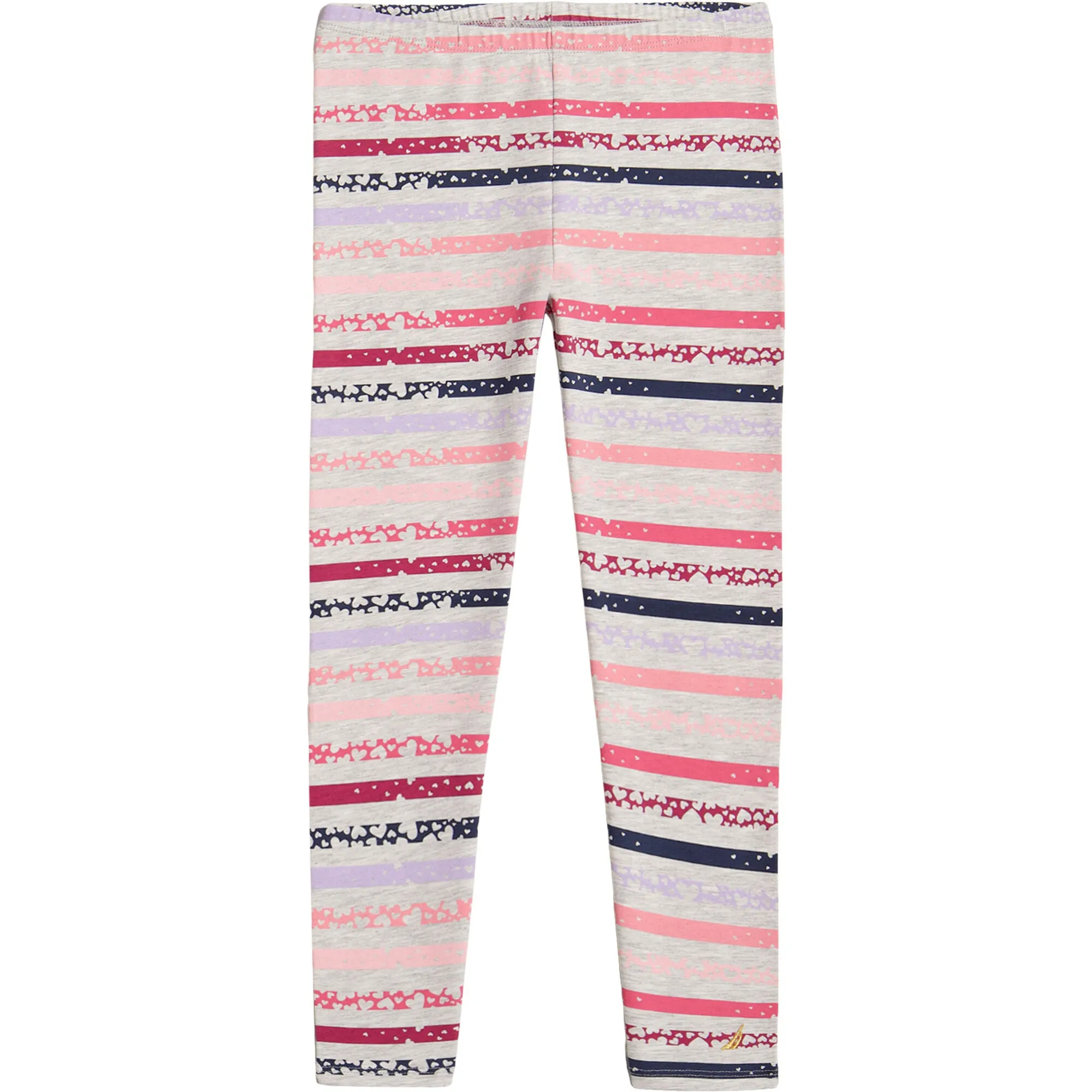 Nautica Toddler Girls' Heart Striped Legging (2T-4T) DEMITASSE Nautica