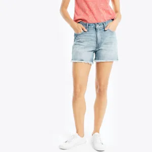Nautica Women's 3.5" Nautica Jeans Co. Mid-Rise Flip-Hem Short Stormy Blue Wash Nautica