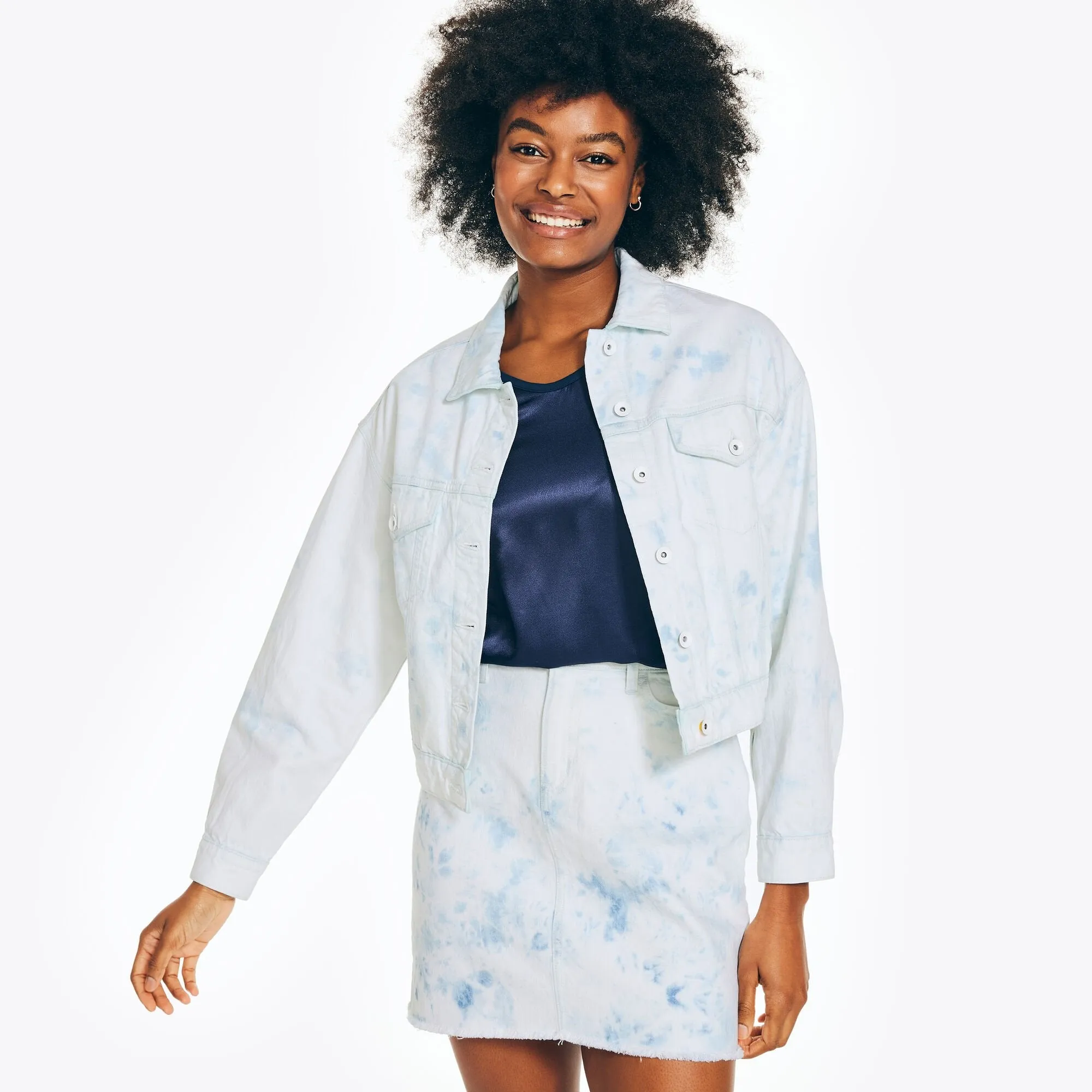 Nautica Women's Nautica Jeans Co. Cloud Wash Cropped Jacket Shell Nautica