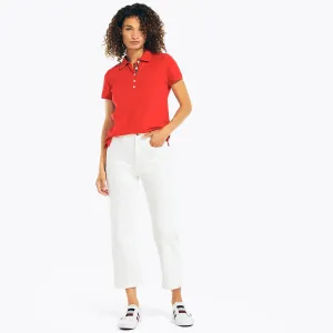 Nautica Women's Nautica Jeans Co. High-Rise Wide Leg Crop Denim Sail White Nautica