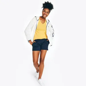 Nautica Women's Packable Windbreaker Bright White Nautica