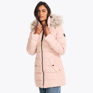 Nautica Women's Puffer Jacket With Removable Hood Tabasco Nautica