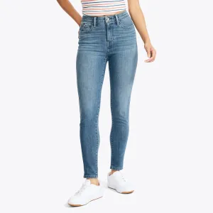 Nautica Women's Sustainably Crafted True Flex High-Rise Skinny Denim Blue Indigo Heather Nautica
