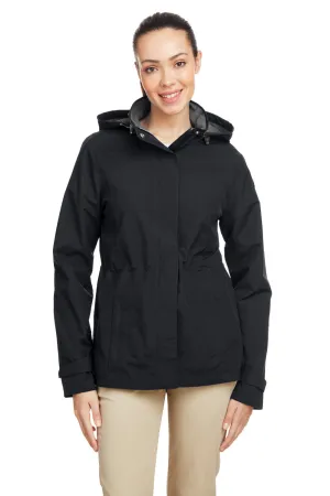 Nautica Womens Voyage Water Resistant Full Zip Hooded Jacket - Black  BEST on sale Clothing Nautica