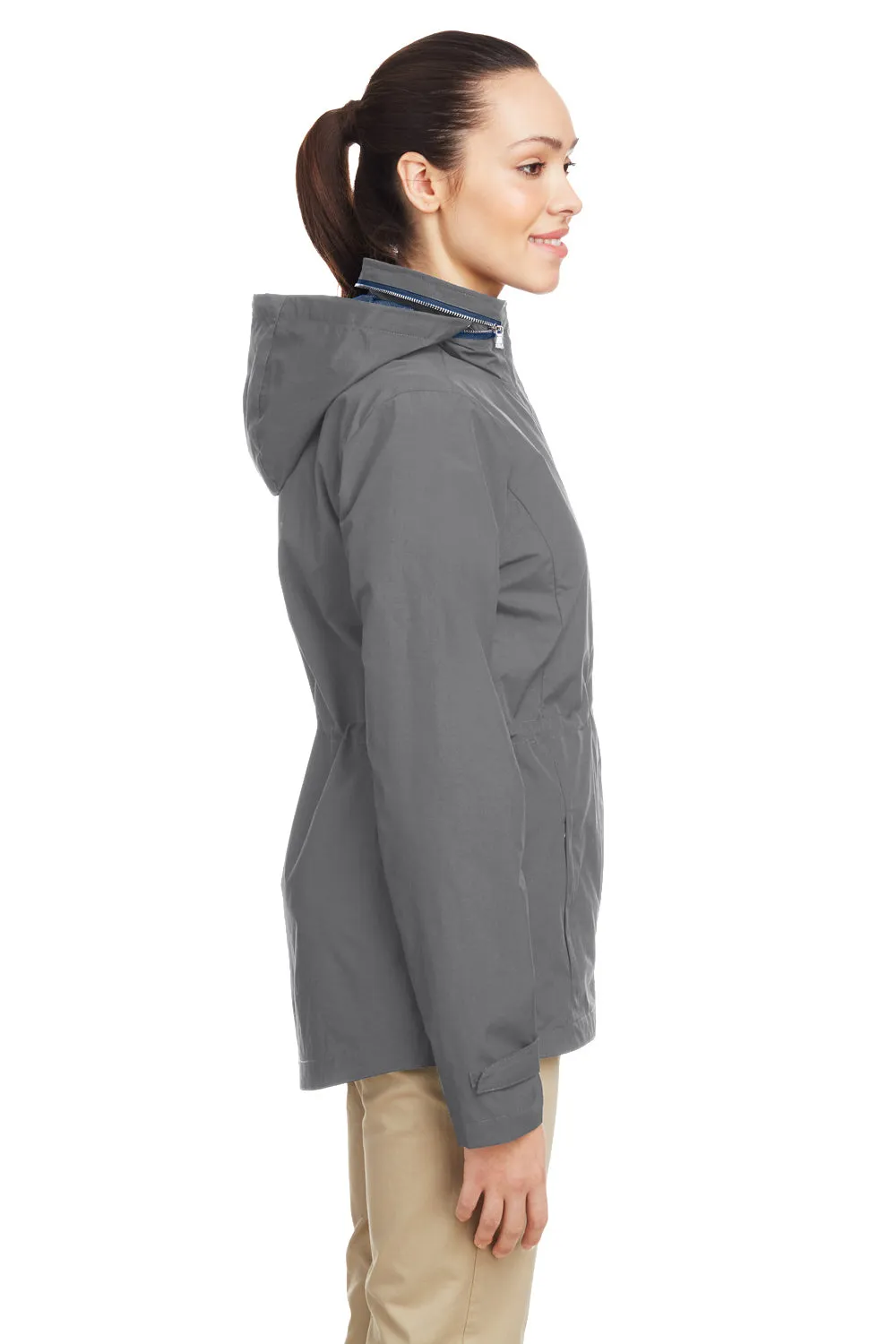 Nautica Womens Voyage Water Resistant Full Zip Hooded Jacket - Graphite Grey  BEST on sale Clothing Nautica