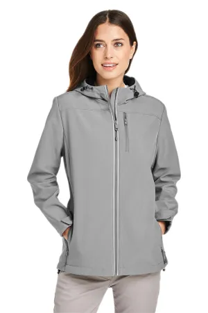 Nautica Womens Wavestorm Wind & Water Resistant Full Zip Hooded Jacket - Graphite Grey  BEST on sale Clothing Nautica