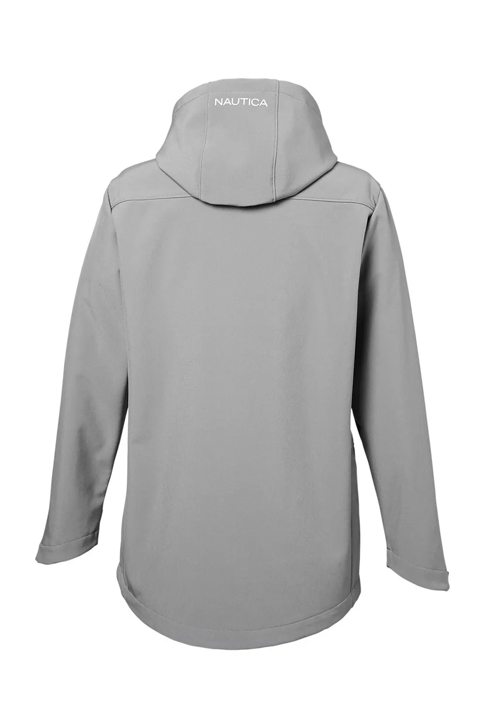 Nautica Womens Wavestorm Wind & Water Resistant Full Zip Hooded Jacket - Graphite Grey