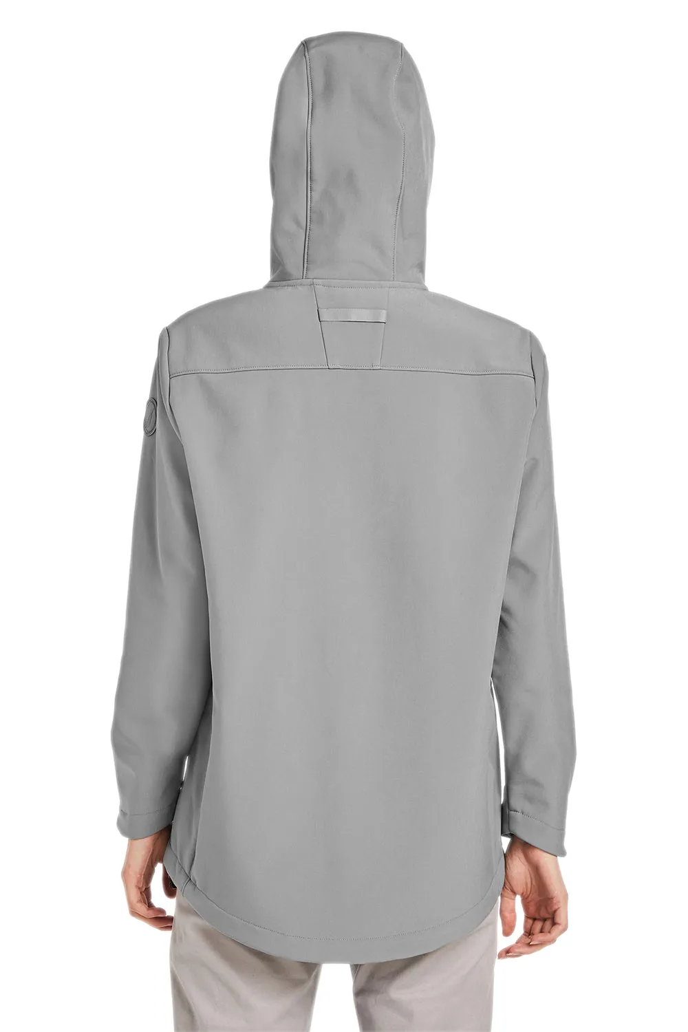 Nautica Womens Wavestorm Wind & Water Resistant Full Zip Hooded Jacket - Graphite Grey