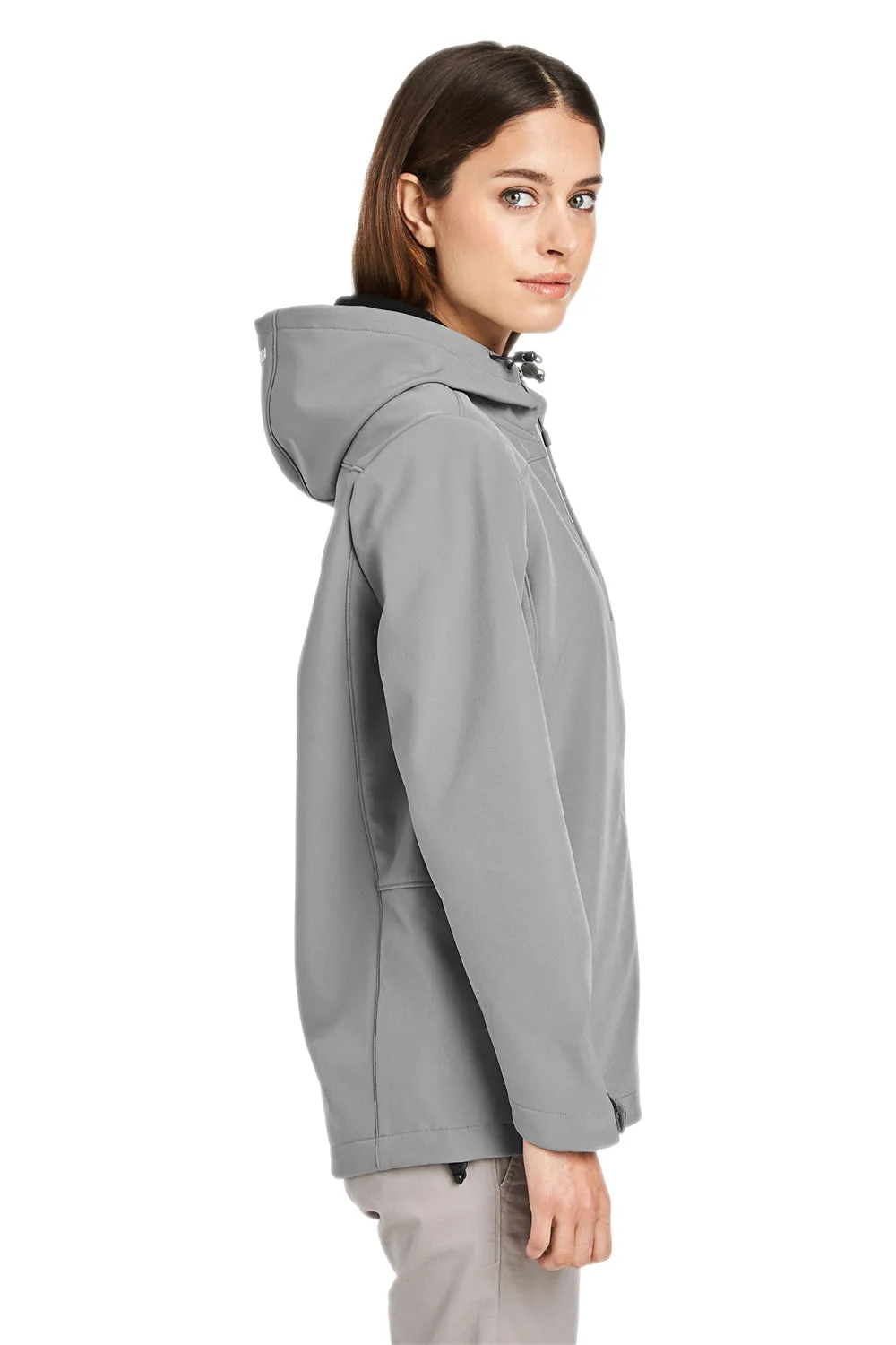 Nautica Womens Wavestorm Wind & Water Resistant Full Zip Hooded Jacket - Graphite Grey