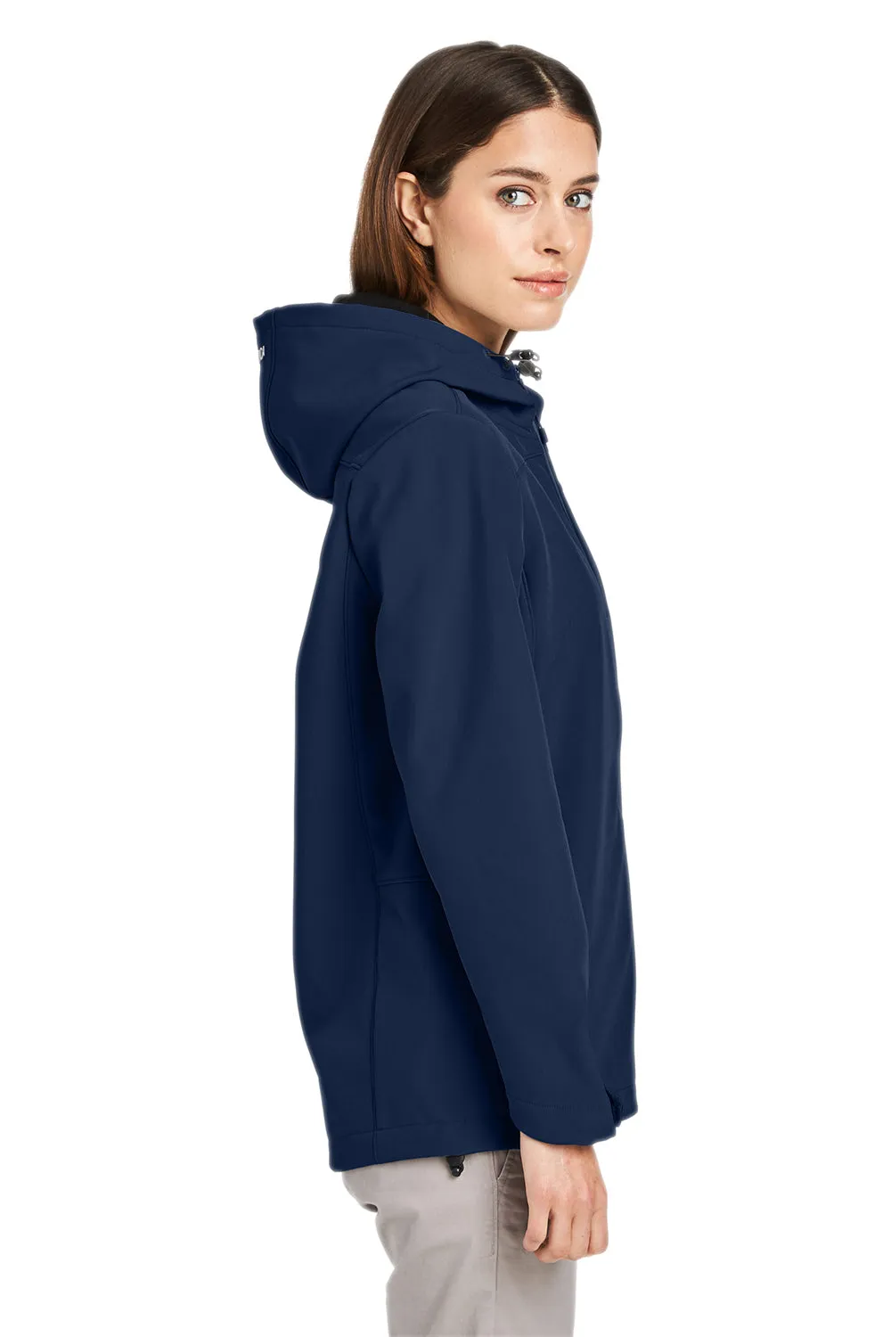 Nautica Womens Wavestorm Wind & Water Resistant Full Zip Hooded Jacket - Navy Blue  BEST on sale Clothing Nautica