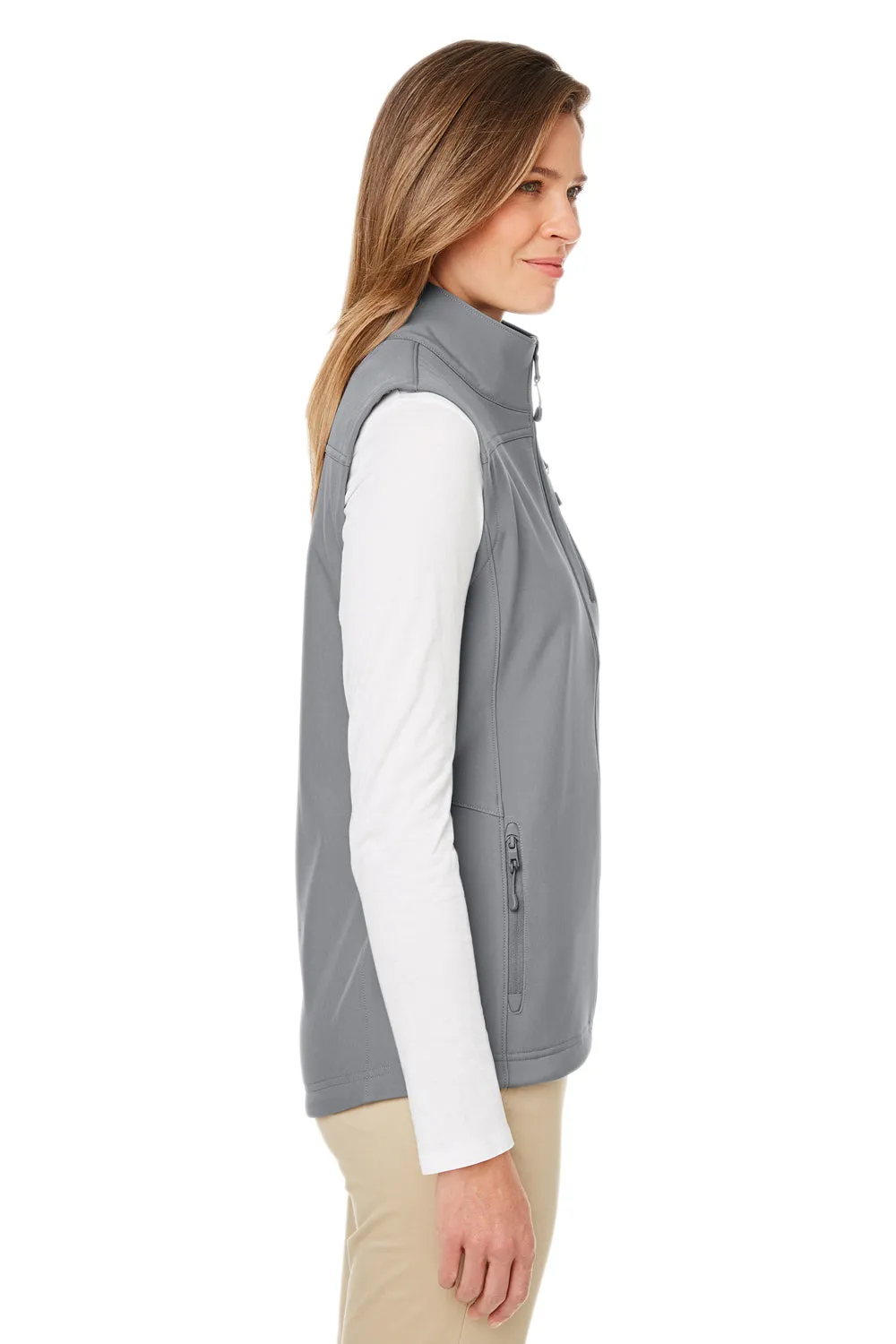 Nautica Womens Wavestorm Wind & Water Resistant Full Zip Vest - Graphite Grey  BEST on sale Clothing Nautica