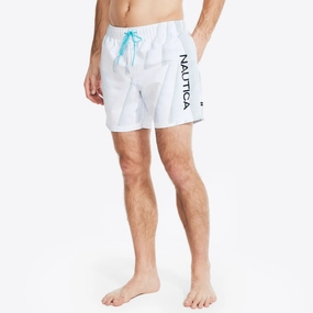 Nautica Mens 6" Ombre Wave Swim mens beach swimwear, quick dry mens swimsuits