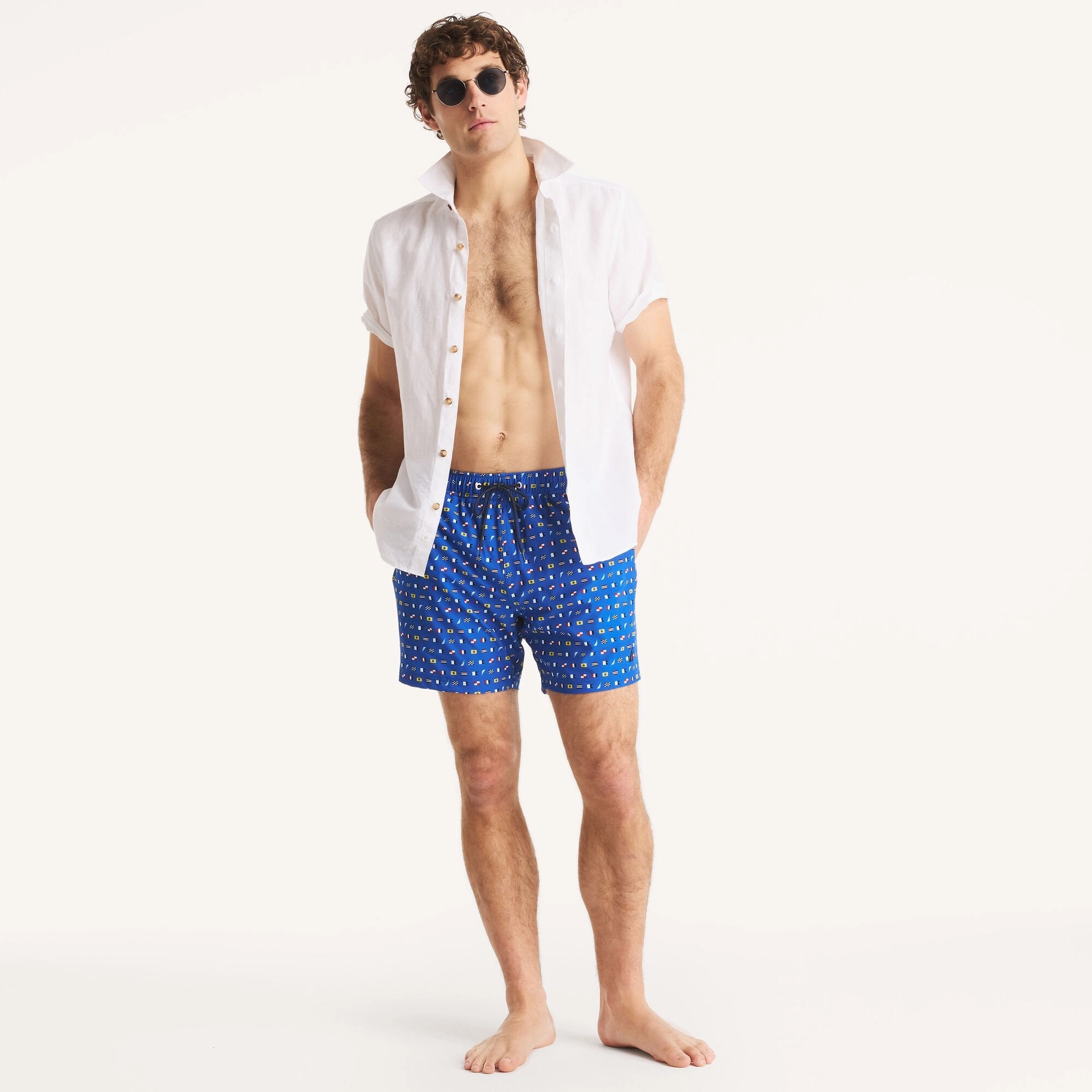 Nautica Mens 6" Quick-Dry Swim mens beach swimwear, quick dry mens swimsuits