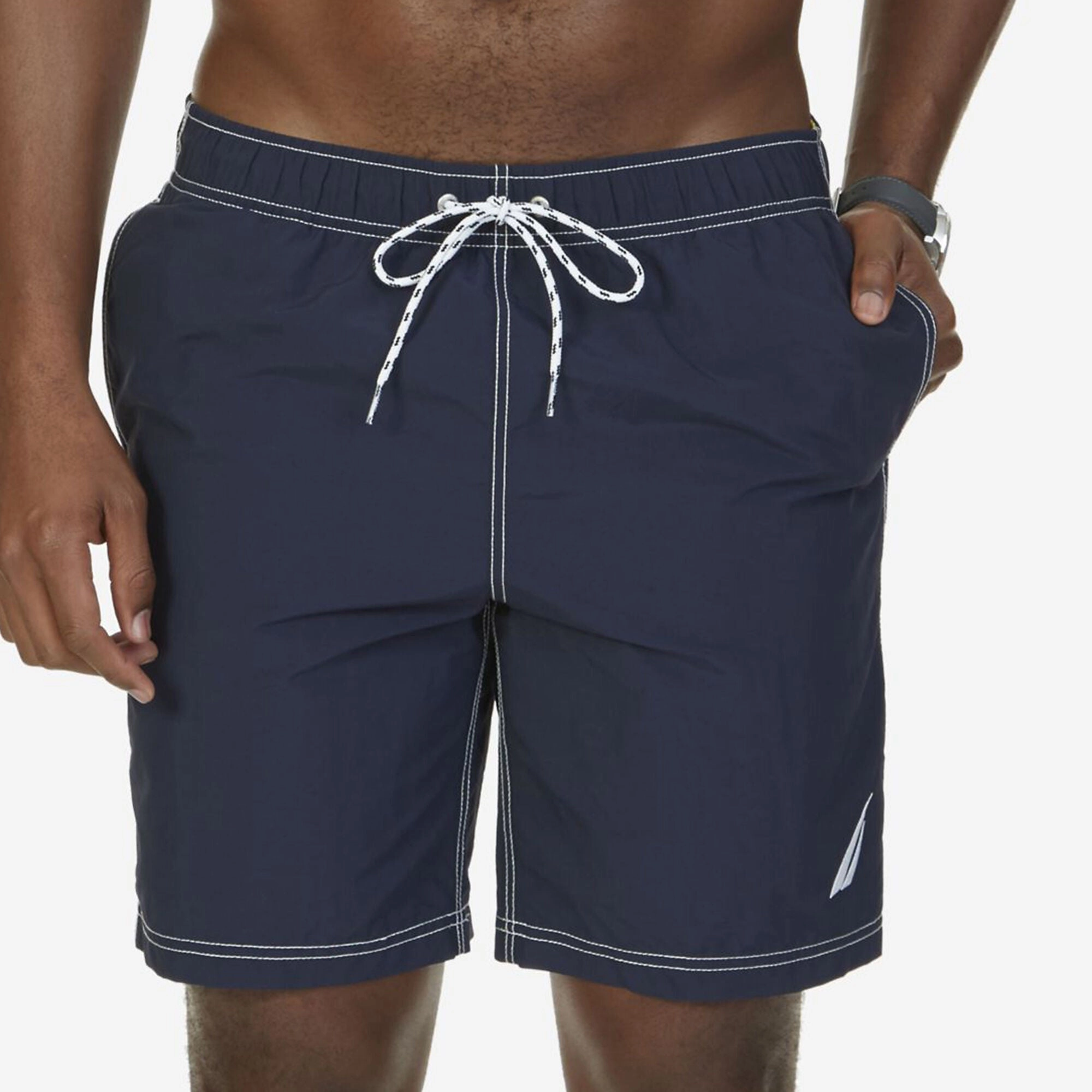 Nautica Mens 8.5" Big & Tall J-Class Swim Short mens beach swimwear, quick dry mens swimsuits