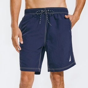 Nautica Mens Big & Tall Anchor Full-Elastic Swim Trunks mens beach swimwear, quick dry mens swimsuits