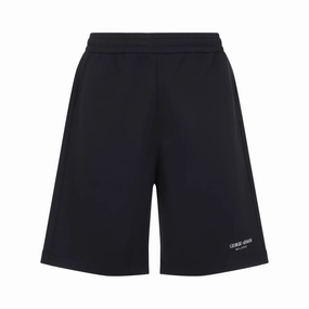 Navy Blue Polyamide Bermuda Shorts With Concealed Drawstring summer mens swimwear, mens athletic swimwear