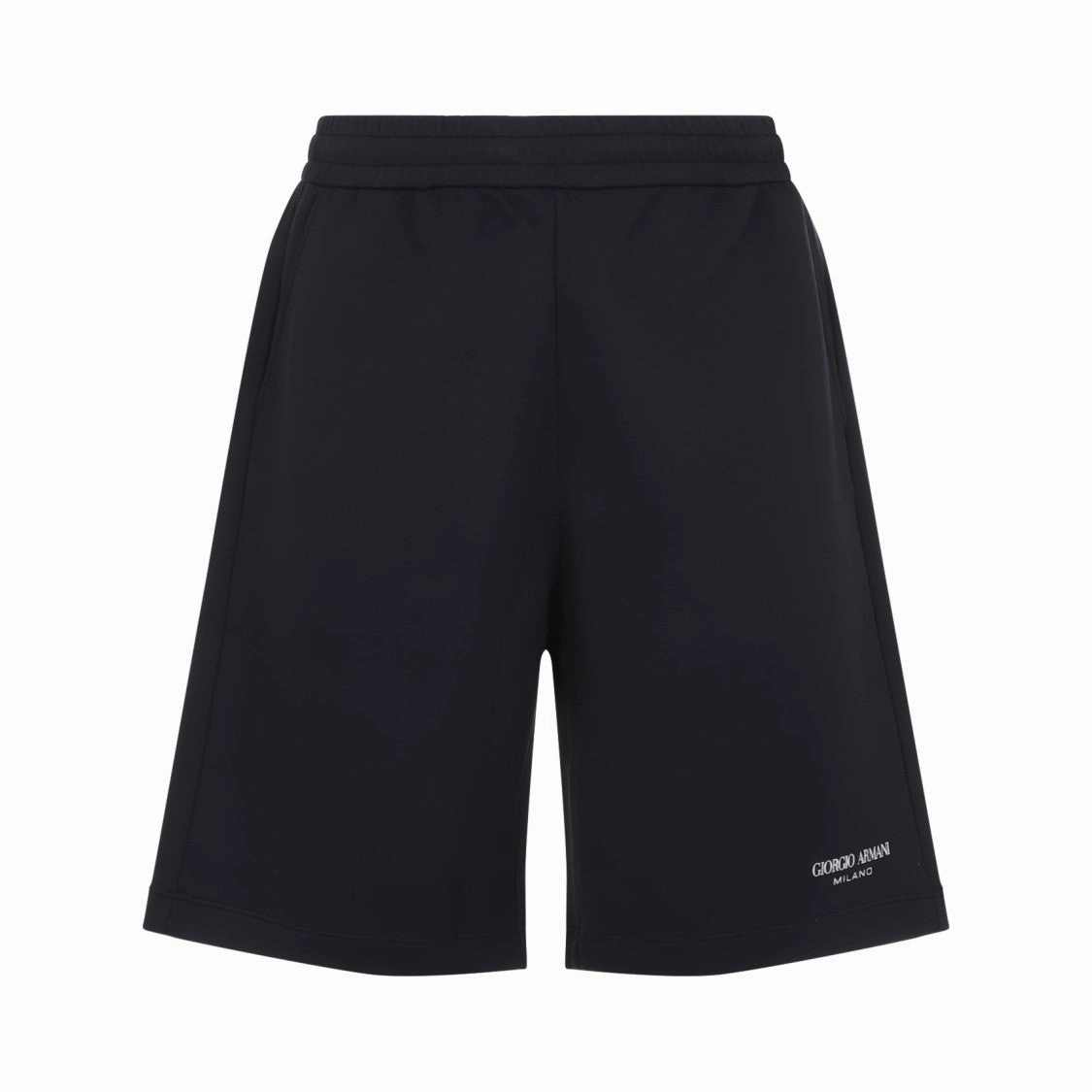 Navy Blue Polyamide Bermuda Shorts With Concealed Drawstring summer mens swimwear, mens athletic swimwear