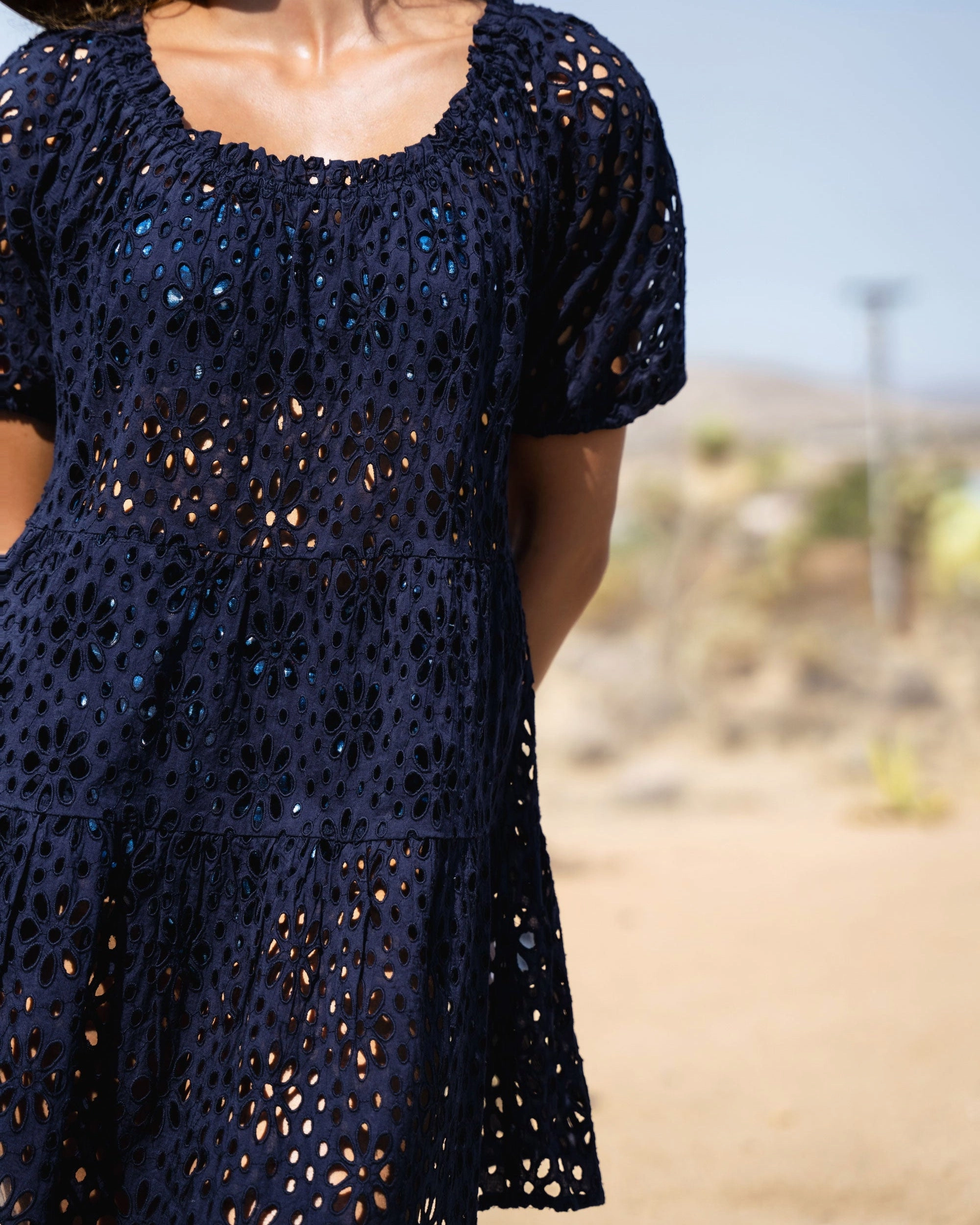 Nellie Top In Denim Noir