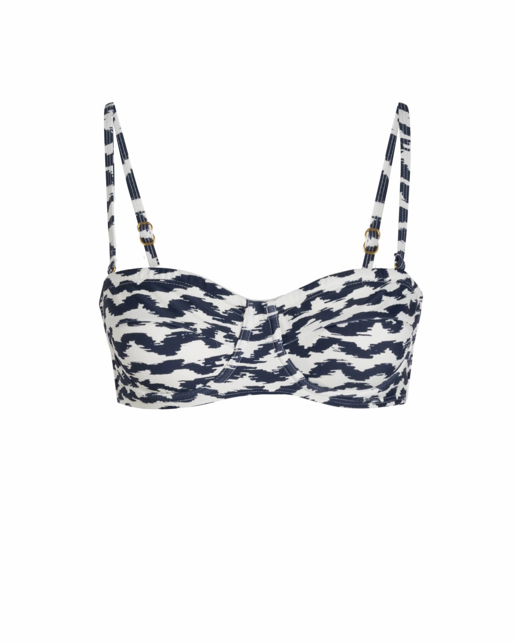 Nellie Top In Elysia Waves strapless swimwear tops, lightweight swim tops
