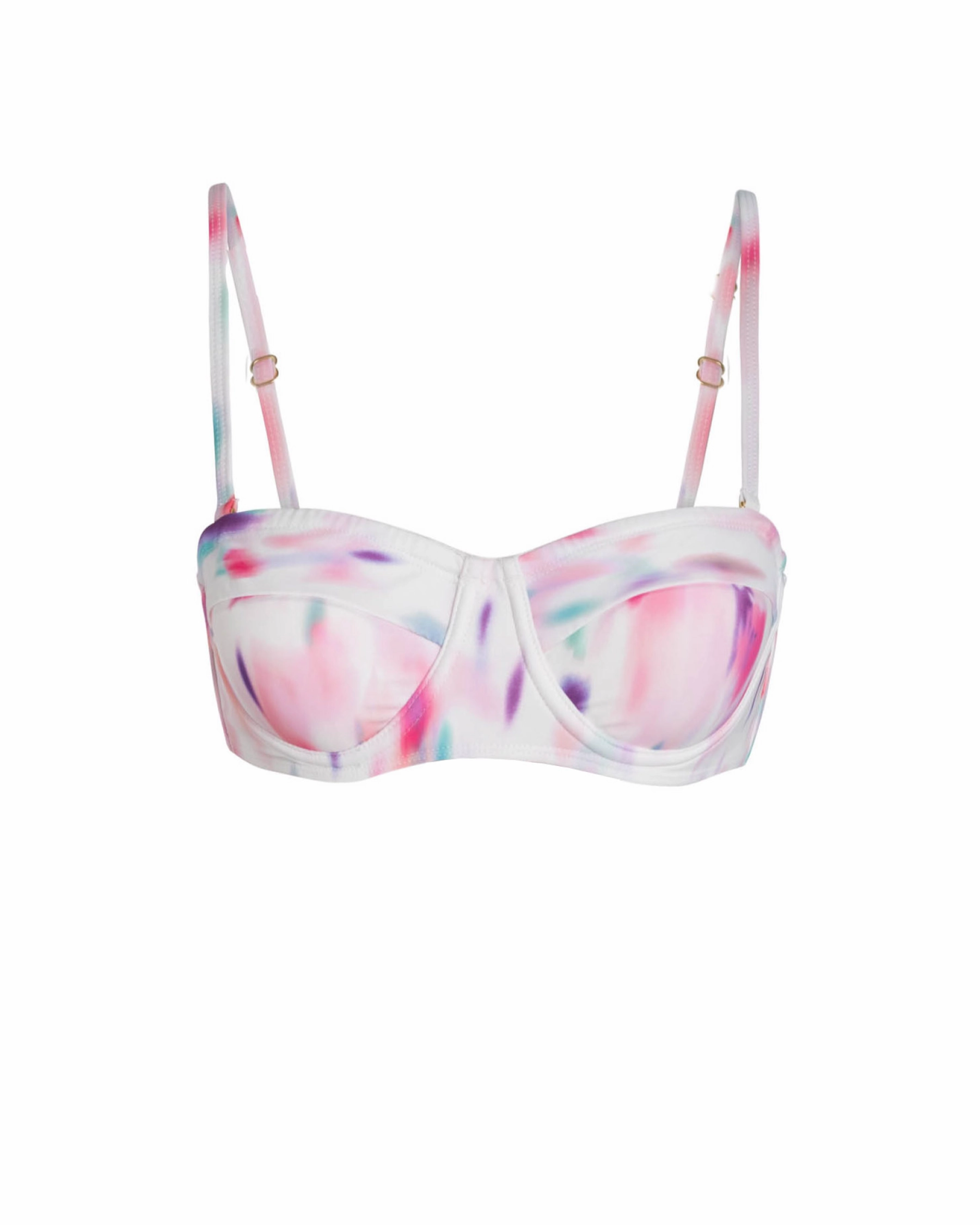 Nellie Top In Hazy Ikat Ivory fashionable beach swimwear, modern womens bikinis
