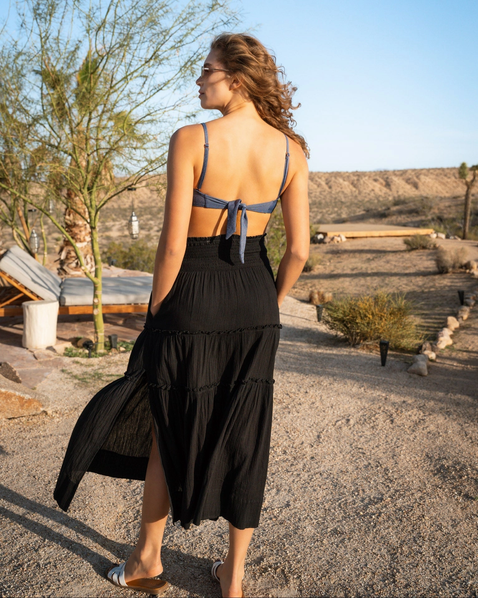 Nellie Top In Indigo Twill