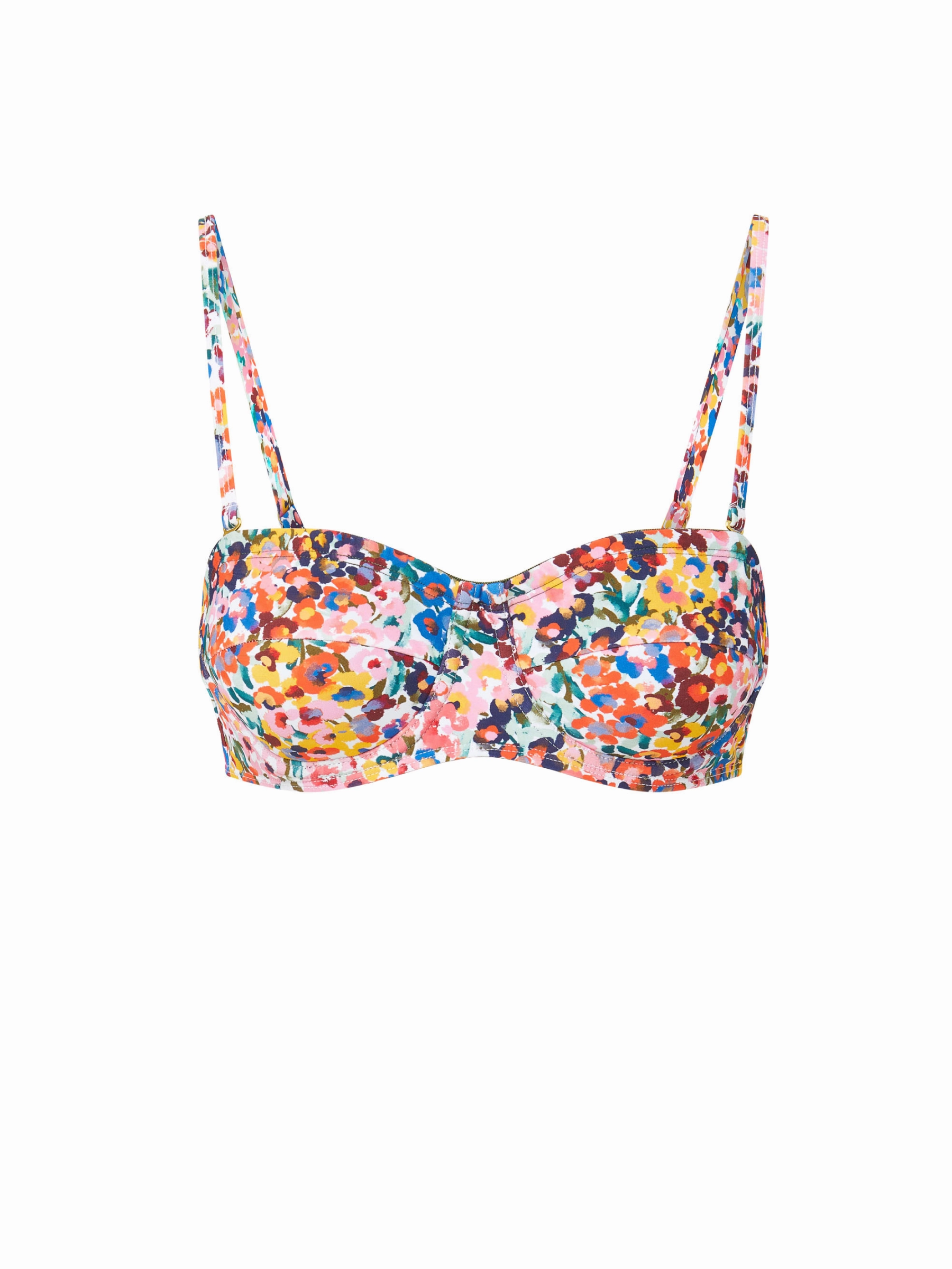 Nellie Top In Painted Petals fashionable beach swimwear, modern womens bikinis