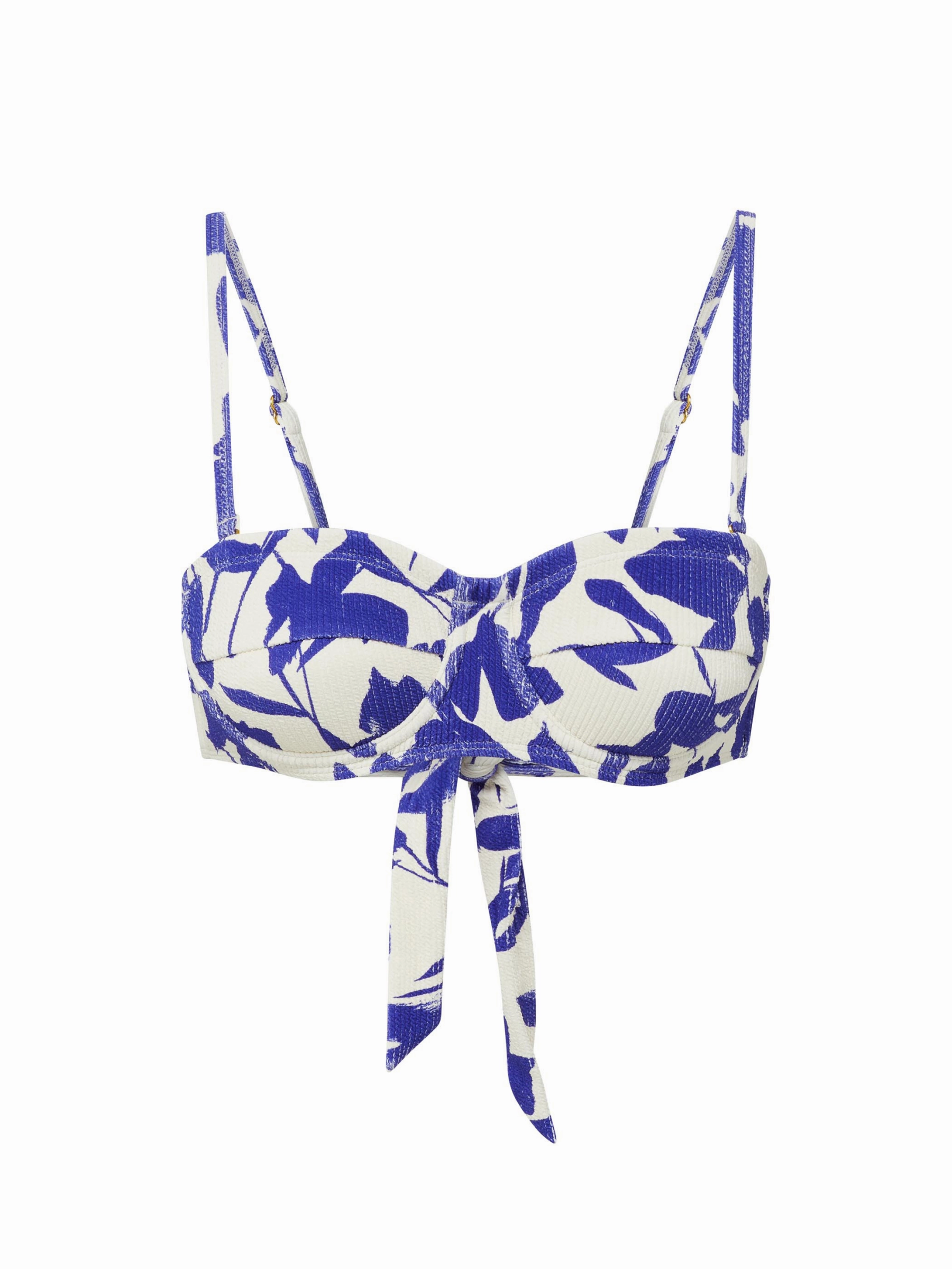 Nellie Top Moraea Garden Texture strapless swimwear tops, lightweight swim tops