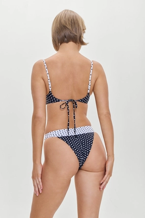 Nick Cheeky Bikini Bottom - Classic Polka Dot womens printed swimsuits, beach ready swimwear ladies