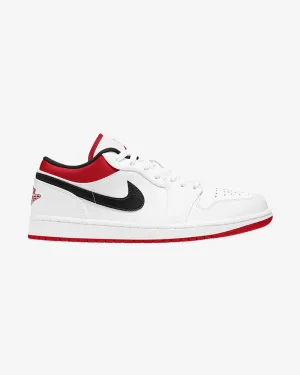 NIKE AIR JORDAN1 LOW WHITE UNIVERSITY RED BLACK GS