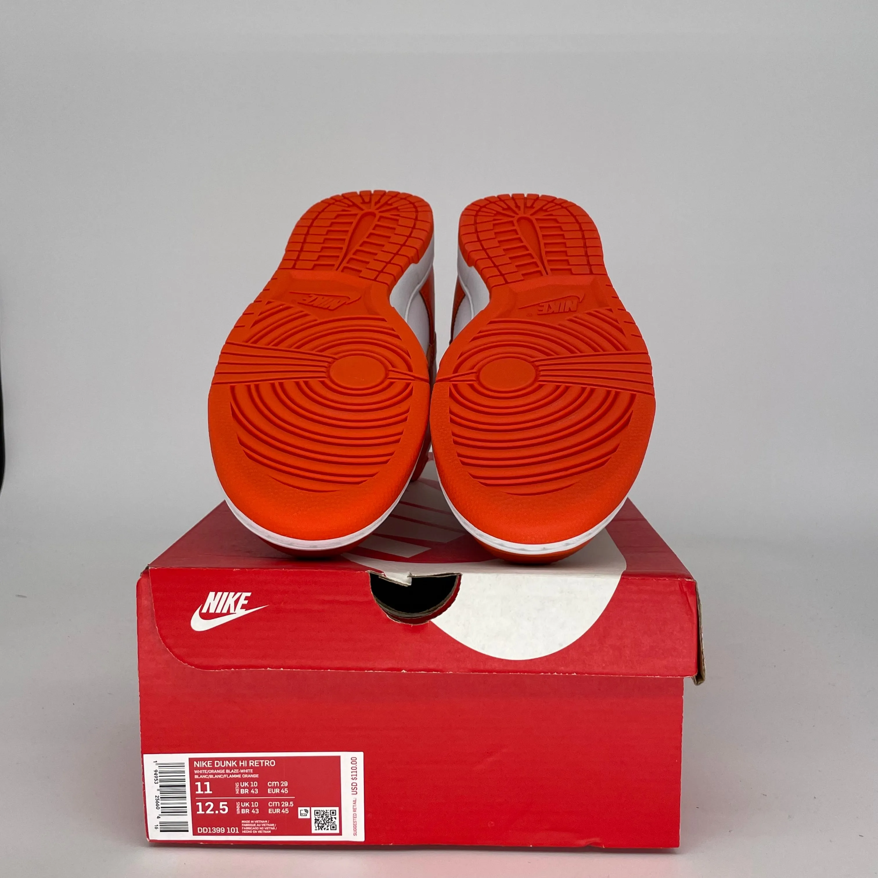 NIKE DUNK HIGH SYRACUSE SIZE 11 DD1399-101