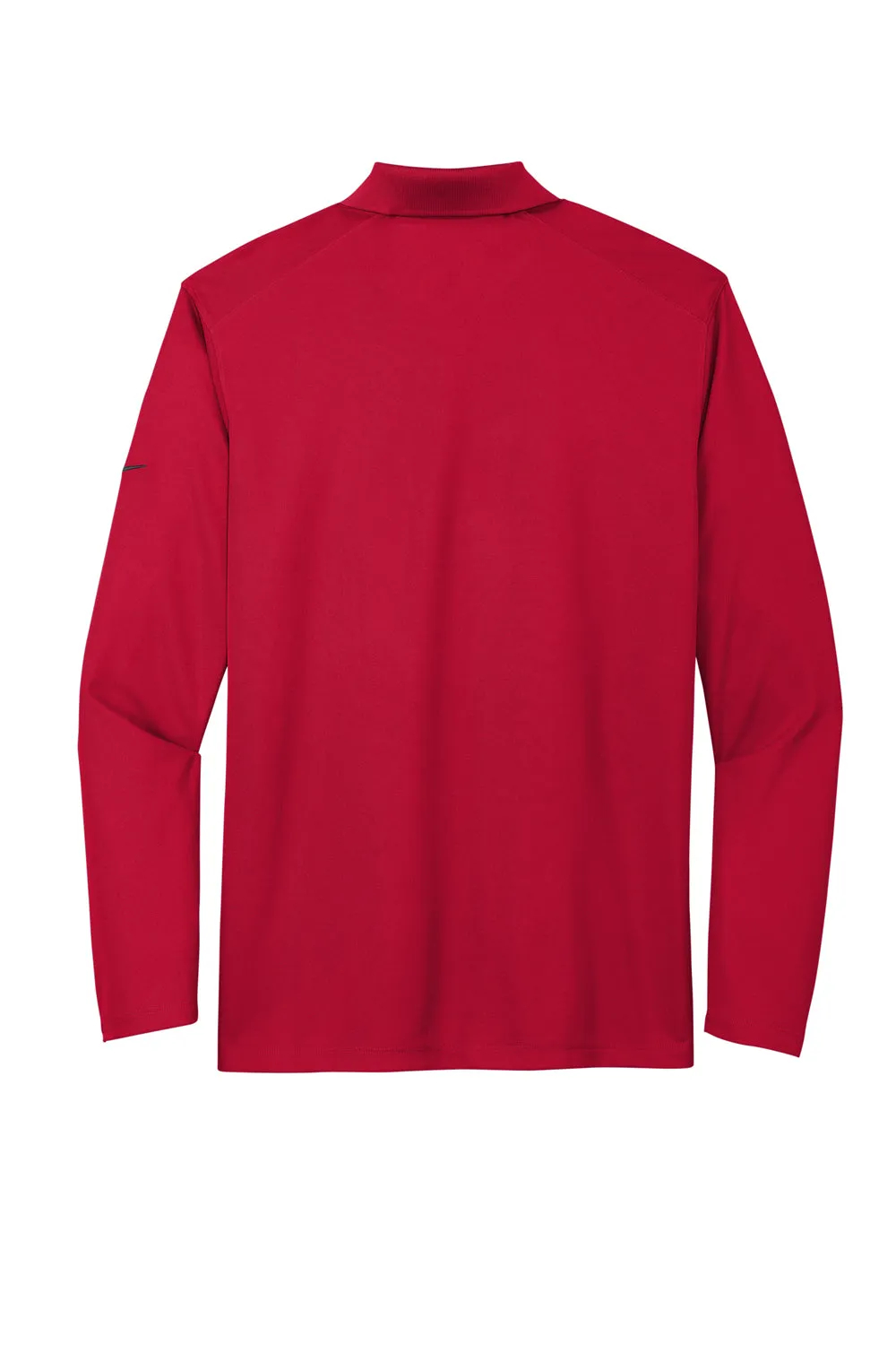 Nike Mens Dri-Fit Moisture Wicking Micro Pique 2.0 Long Sleeve Polo Shirt - University Red