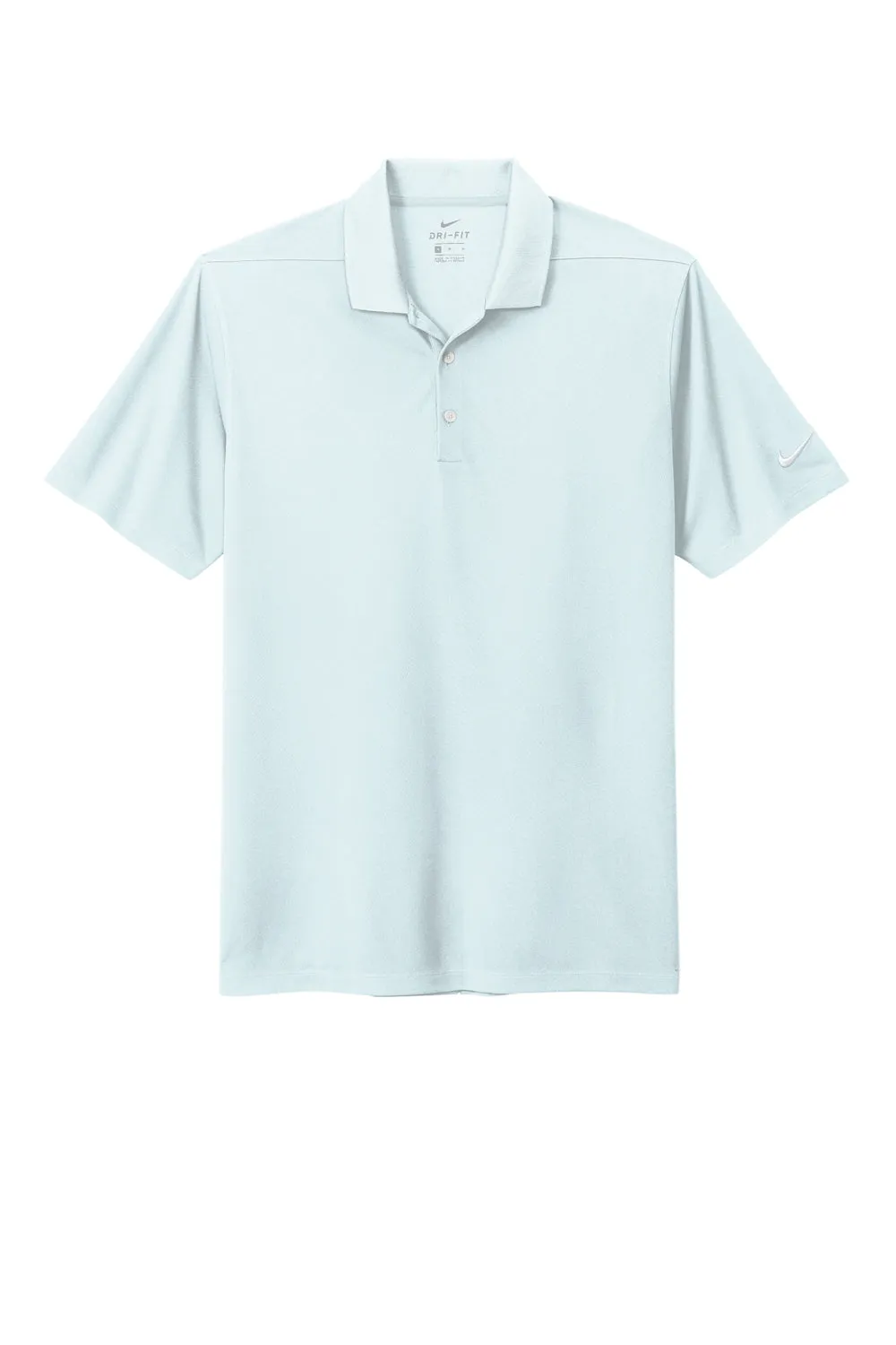 Nike Mens Dri-Fit Moisture Wicking Micro Pique 2.0 Short Sleeve Polo Shirt - Blue Tint