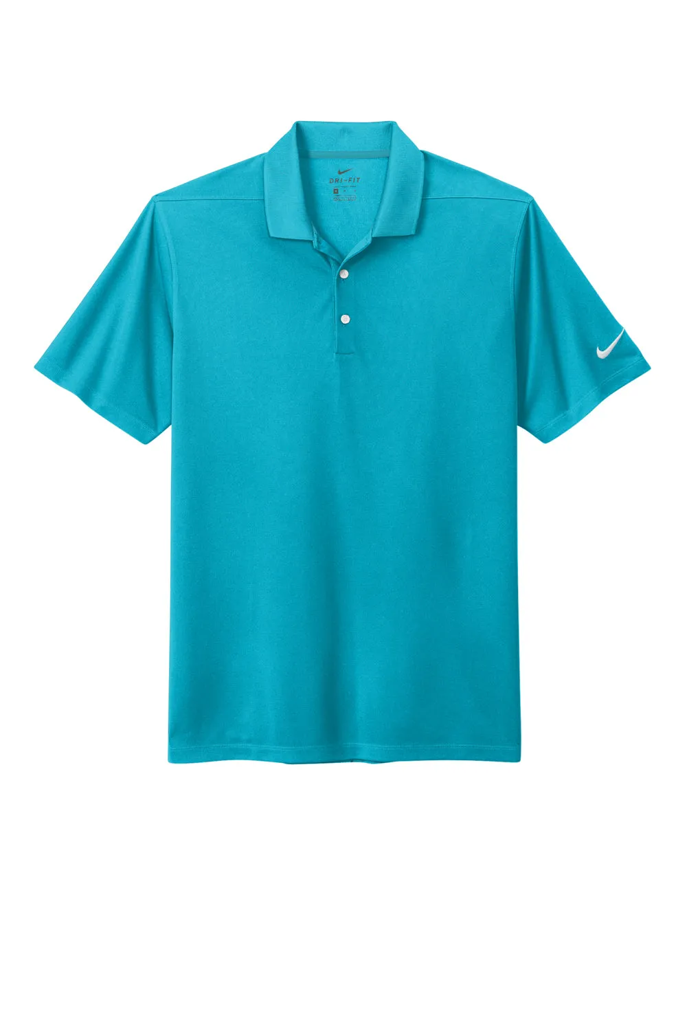 Nike Mens Dri-Fit Moisture Wicking Micro Pique 2.0 Short Sleeve Polo Shirt - Tidal Blue
